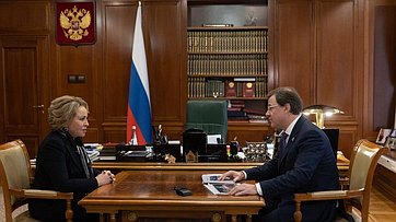 Встреча Председателя СФ Валентины Матвиенко с губернатором Самарской области Дмитрием Азаровым