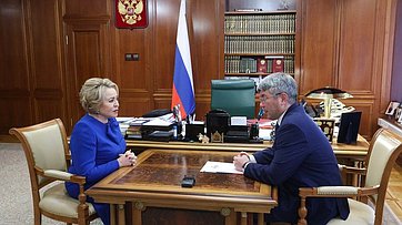 Встреча Председателя Совета Федерации Валентины Матвиенко с главой Республики Бурятия Алексеем Цыденовым