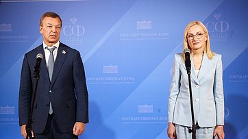 Пресс-подход Ирины Яровой и Андрея Яцкина по итогам заседания Президиума Совета законодателей Российской Федерации