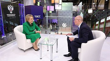 Интервью Председателя Совета Федерации Валентины Матвиенко ТАСС